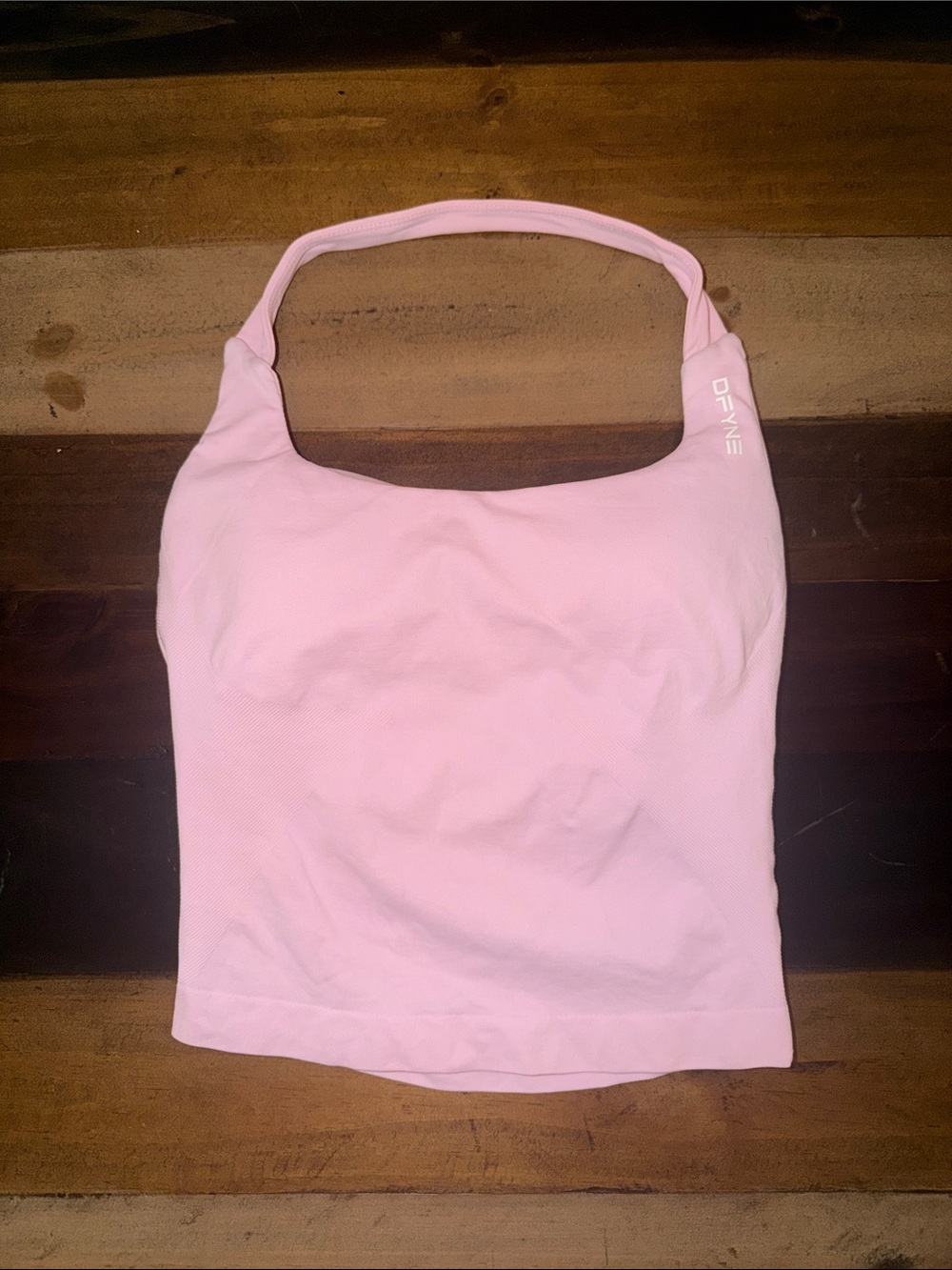 Dfyne Pink impact Halter Tank Top - pink
